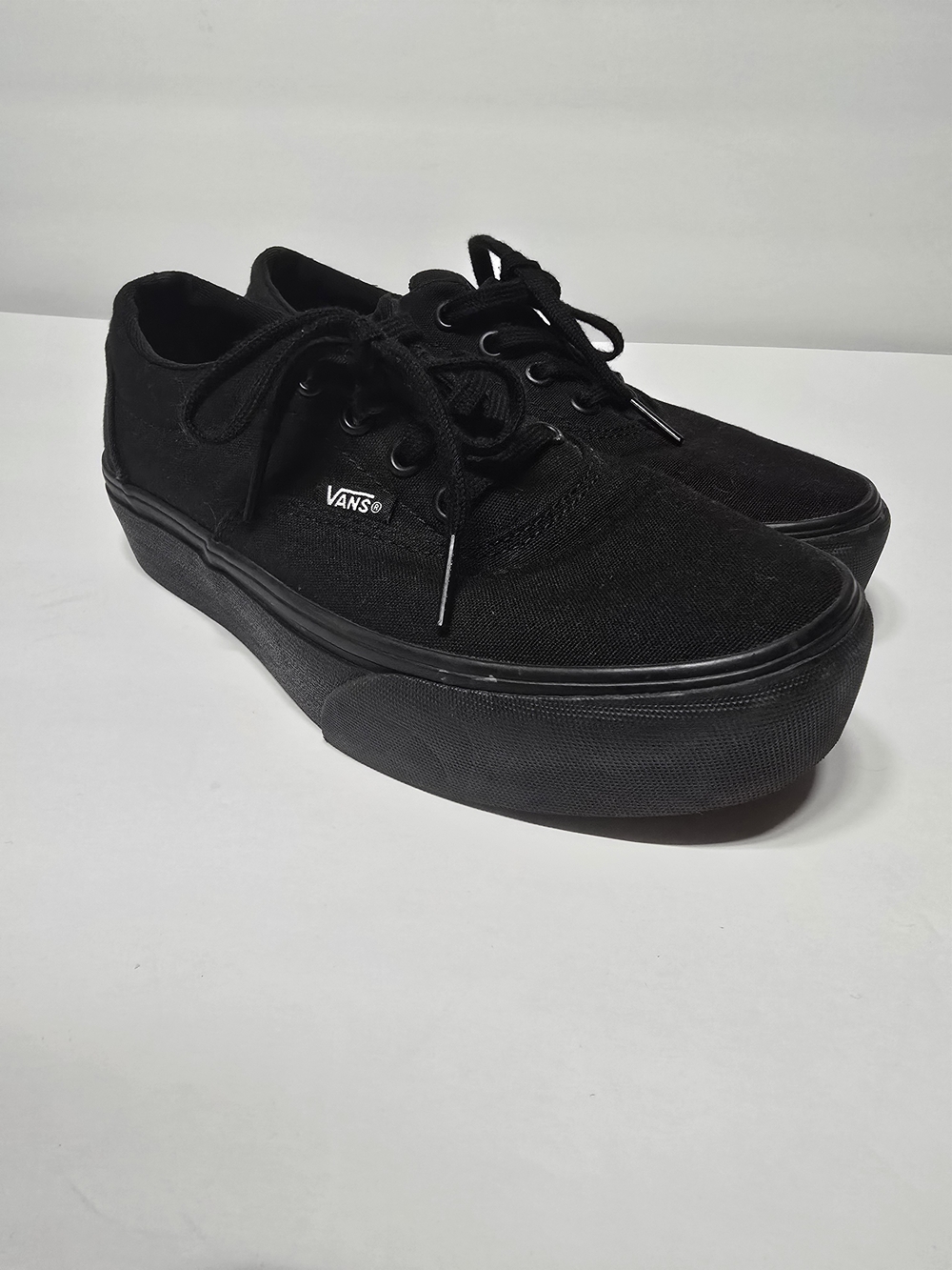 Vans Women’s Black Platform Canvas Sneakers